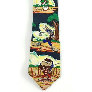 Looney Tunes Mania Men's Novelty Necktie: Taz, Bugs, Marvin. Golf. Black. 1995